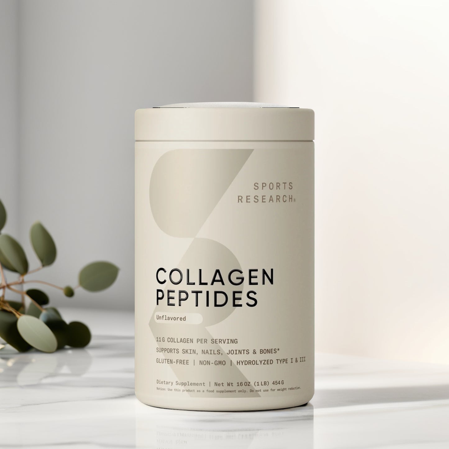 Hydrolyzed Collagen Powder – Type I & III, 20 Servings