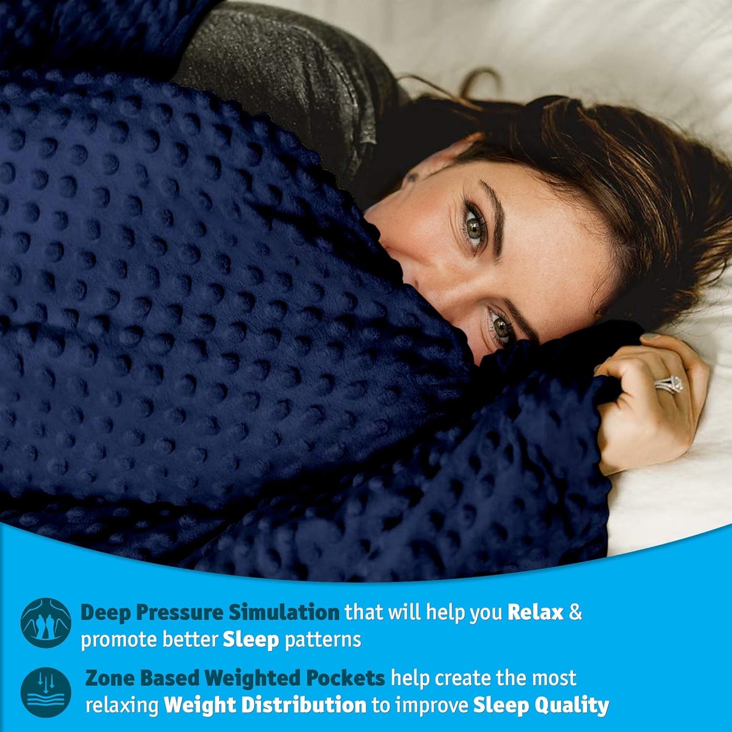 Weighted Blanket Duvet Covers Hypoallergenic Breathable Ultra Soft Minky Dot Cover 48X72 Twin Duvet Cover for Weighted Blankets