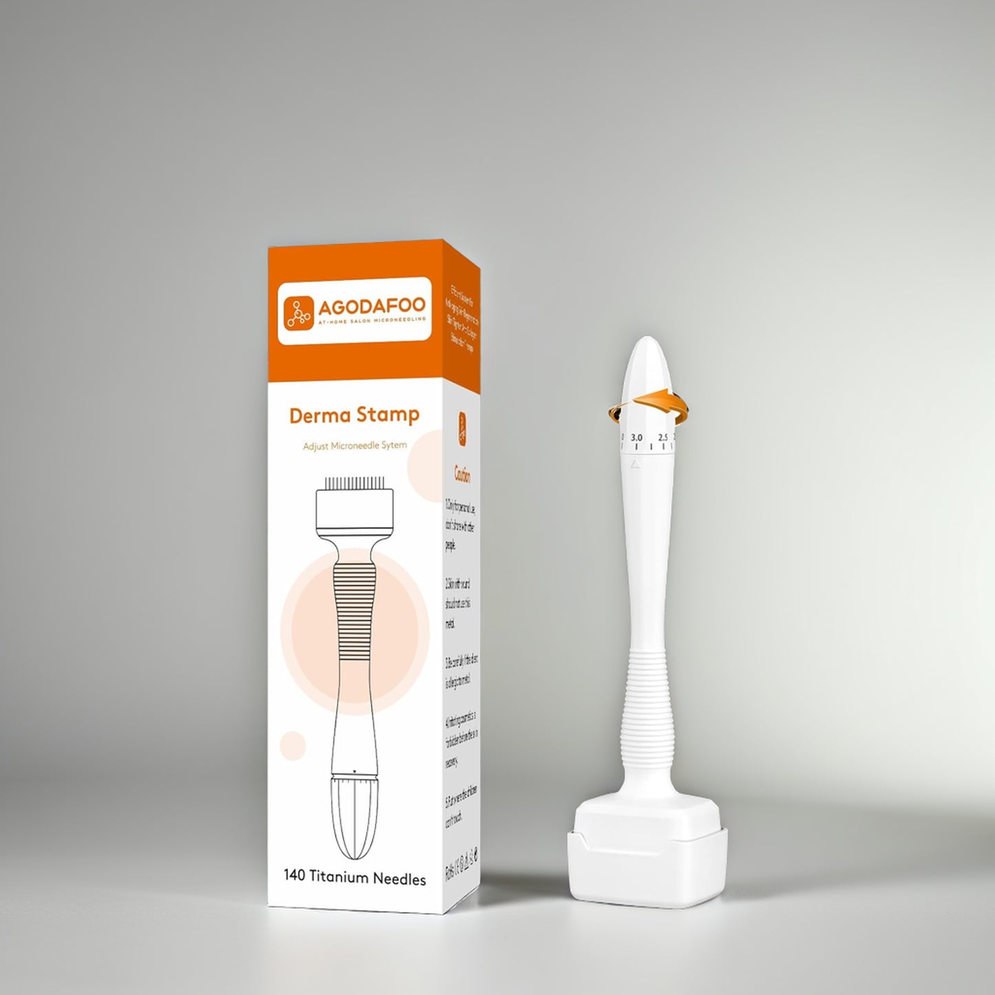 Microneedling Derma Stamp – 140A Needles for Face & Scalp