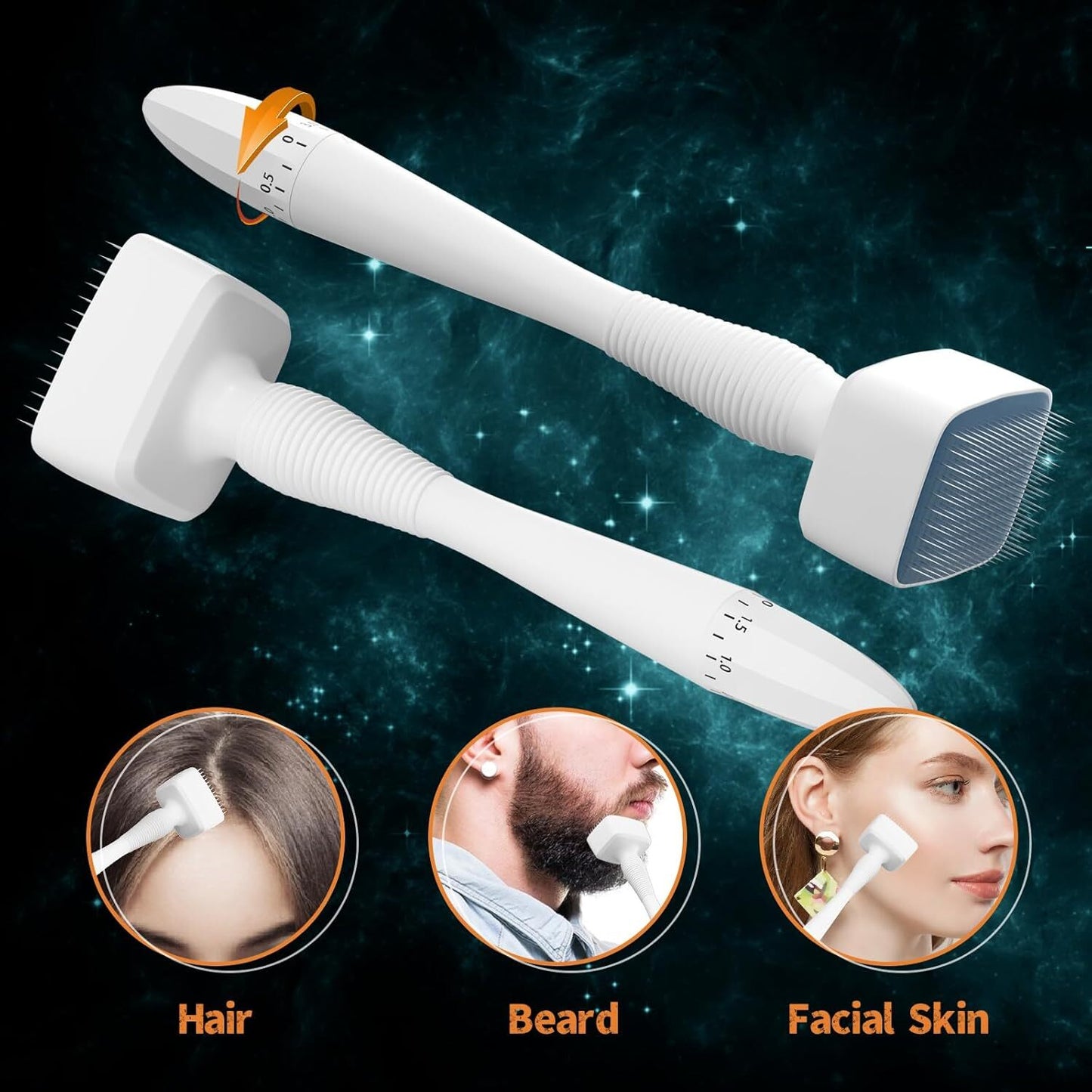 Derma Stamp for Women and Men Home Use, Derma Roller with 140A Needles